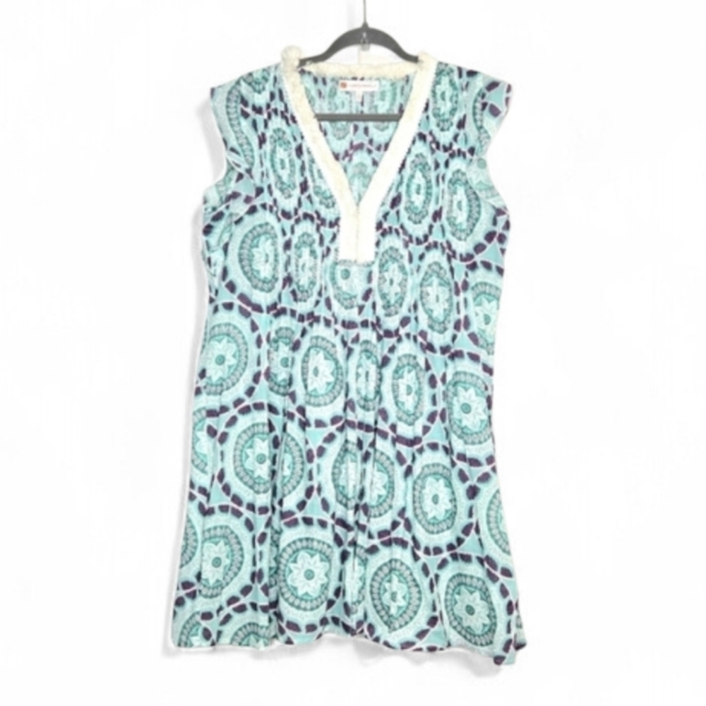 Jude Connally Swim Cover Up/night Gown. Green/purple. L